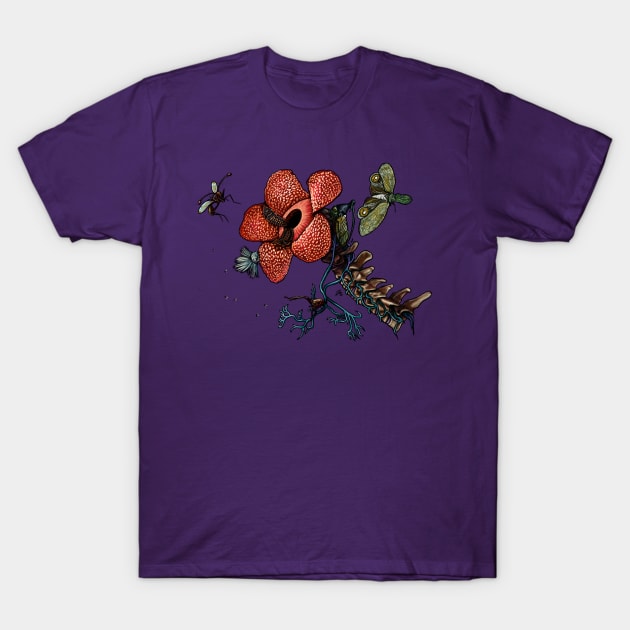Hypoglossal Nerve & Insects of Borneo T-Shirt by FreyStrandDraws